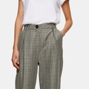 Topshop Check Ovoid Peg Trouser